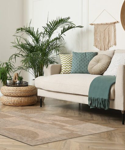 Stylish living room interior with beautiful house plants ΧΑΛΙ CAPRI 606A - 200X285 NewPlan - 5 25 cpr 606 a 4