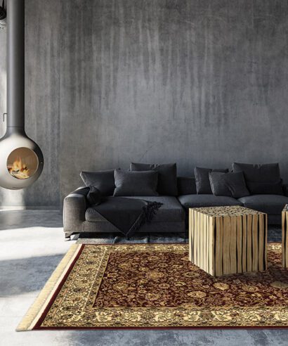 Minimalist industrial loft conversion living room ΧΑΛΙ KLASSIK 1533A (1536 CHERRY-CHERRY) ΜΕ ΚΡΟΣΣΙ - 200X250 NewPlan - 5 48 klassik 1533aκρ 4