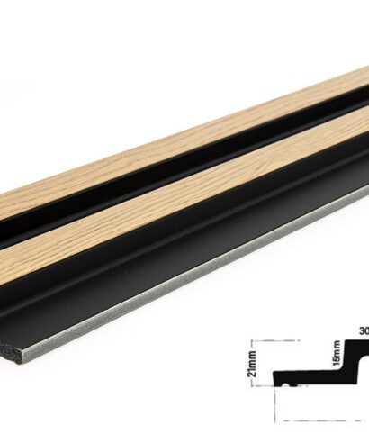 PS PANEL ΜΕ 3D ΠΗΧΑΚΙΑ F4 RESIDENCE 21/122 mm NAT.OAK/BLACK NewPlan - 7 26 ap001 f 4 2